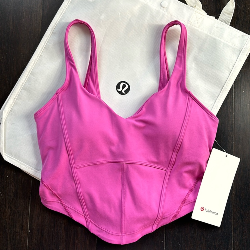 LULULEMON ALIGN CORSET TANK in POW PINK TONE SZ 6 NWT - Picture 1 of 8